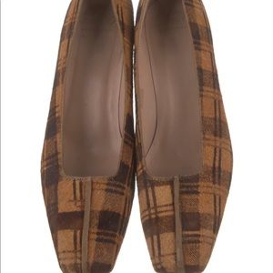 No. 6 Ponyhair Plaid Block Heel SZ 41